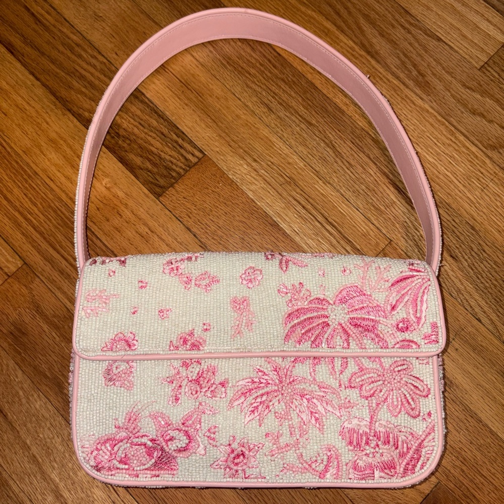 STAUD Tommy Beaded Bag Cherry Blossom Toile - Picture 3 of 9